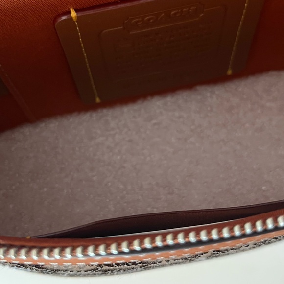Coach Trail Bag Crystal Signature Jacquard Silver/Burnished Amber, 2 straps 🤎✨ - Picture 13 of 16